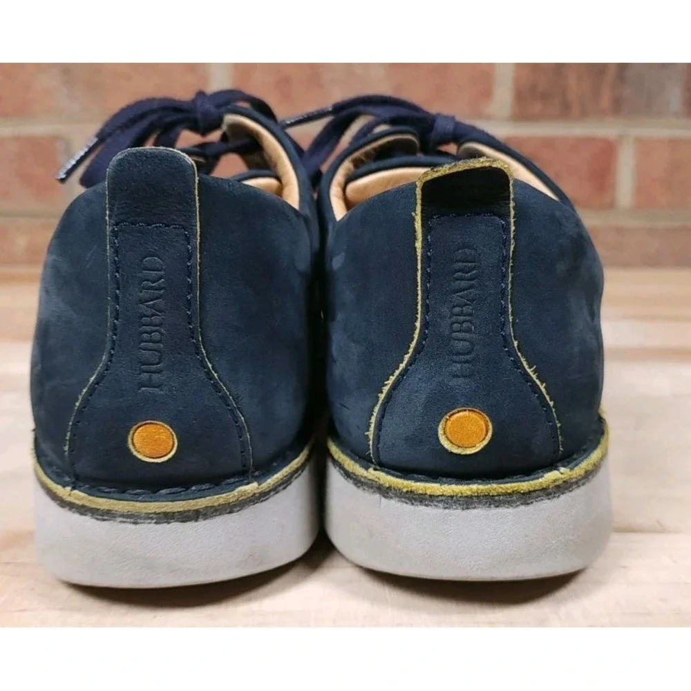 Samuel Hubbard Mens 8 W Blue Suede Leather Oxford Shoes Vibram Sole